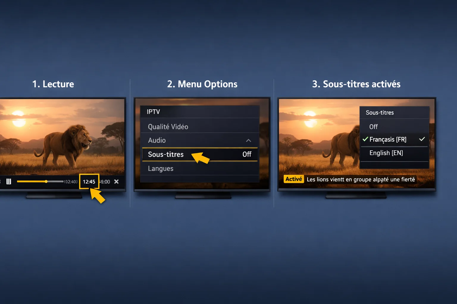 Enable subtitles on IPTV